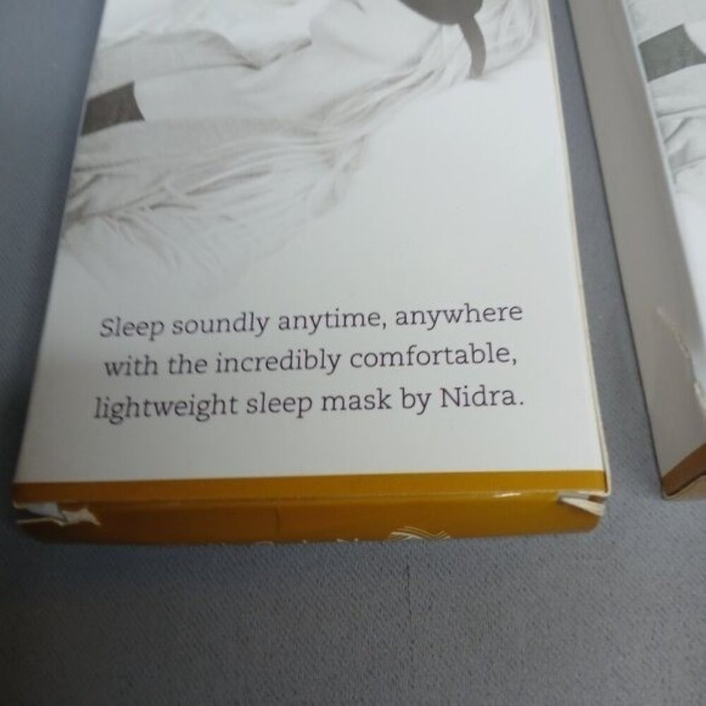 NIDRA The Deep Rest Mask Set of 2 New in Box Old Stock Black Adjustable - Picture 8 of 8